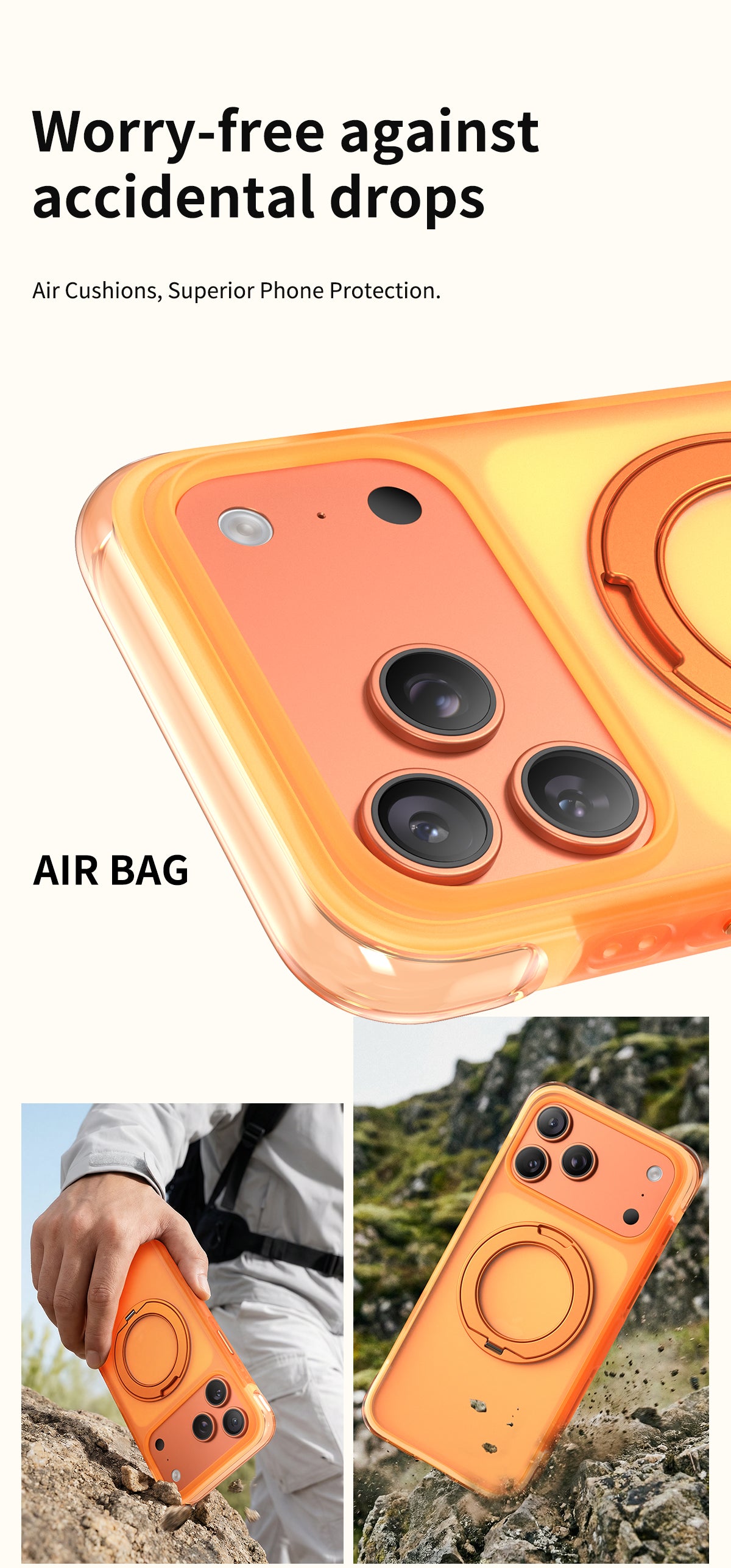 Air Cushion 360° Rotating Stand Phone Case