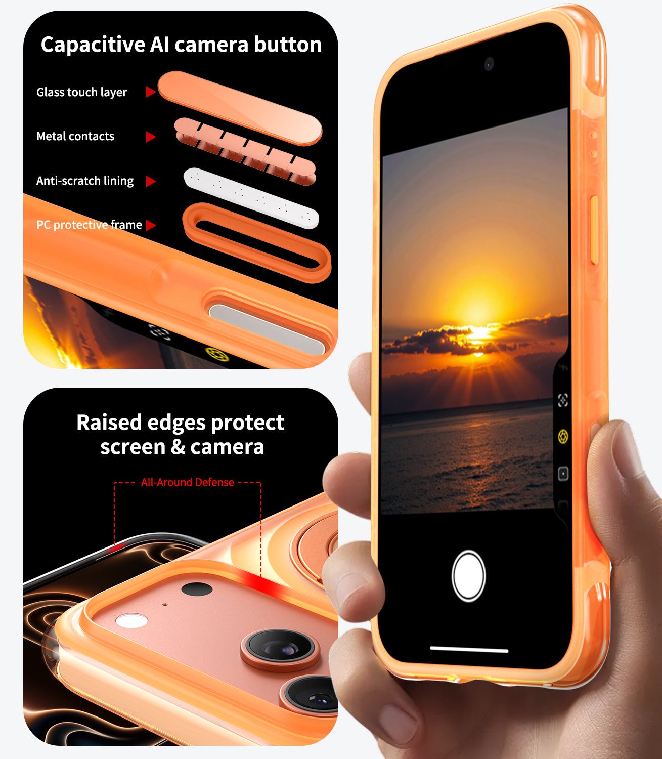 Wave Pattern Air Cushion Stand Case